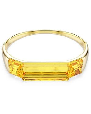 Swarovski Lucent Gold-tone Plated Bangle Bracelet - Yellow
