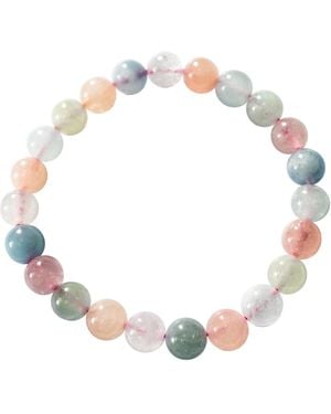 seree Billie — Beaded Jade Stone Bracelet - White