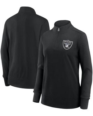 LOGO ATHLETIC Las Vegas Raiders Velocity Quarter-zip Jacket - Black