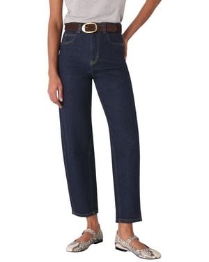 Whistles Stretch Barrel Leg Jeans - Blue