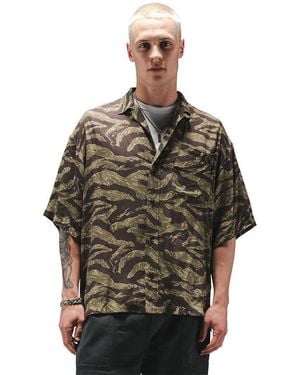 Alpha Industries Camo Relaxed Camp Shirt - Brown