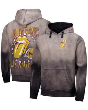 Sportiqe And Rolling Stones X Los Angeles Lakers Collab Pullover Hoodie - Gray
