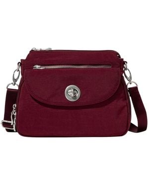 Baggallini Calais Zipper Closure Small Crossbody Bag - Red