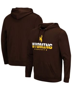Colosseum Athletics Wyoming Cowboys Lantern Pullover Hoodie - Brown