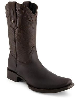Forastero Real Leather Cowboy Boots - Black