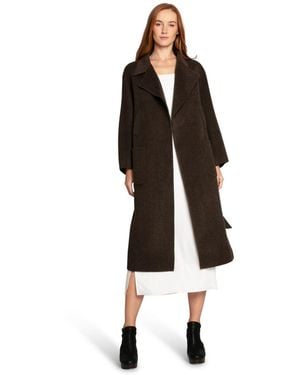 Belle & Bloom Big Girl Belted Wool Blend Coat - Black