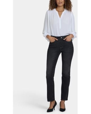 NYDJ High-rise Marilyn Straight Jeans - Gray