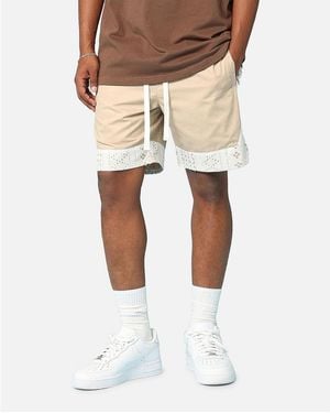 carre Bandana Lace Shorts - Natural