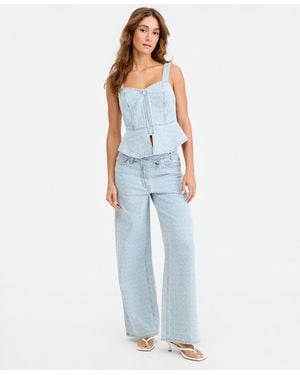 BarIII High-rise Wide-leg Jeans - Blue