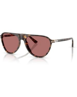 Persol Polarized Aviator Tortoise Sunglasses Po3404s - Brown