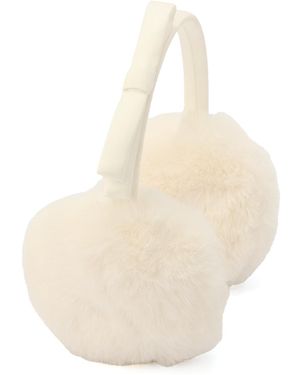 Kate Spade Adjustable Satin Bow Earmuffs - Natural