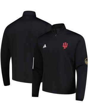 adidas Indiana Hoosiers Half-zip Golf Jacket - Black