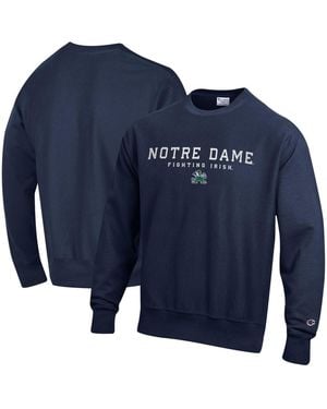 Champion Notre Dame Fighting Irish Relentless Reverse Weave Sweatshirt - Blue