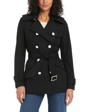 Kate Spade Short Water-resistant Double-breasted Trench - Black