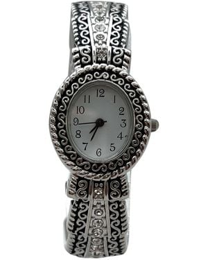 Olivia Pratt New Elegant Textured Bangle Watch - Metallic