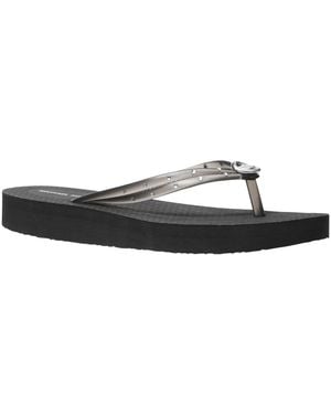 Michael Kors Posie Flip Flops Sandals - Black