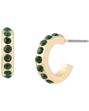 Kurt Geiger London Faux-stone Signature huggie Earrings - Metallic
