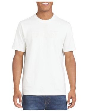 DKNY Crewneck Embroidered Logo Relaxed-fit T-shirt - White