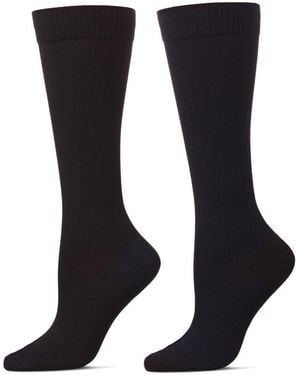 Wellfit 2 Pair Pack Tipped Compression Socks - Black
