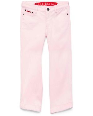 Elie Balleh Big Boys Slim Fit 5 Pocket Twill Pants - Pink