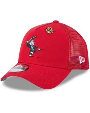 KTZ Los Angeles Angels 2025 Big League Chew A-frame 9forty Adjustable Trucker Hat - Red