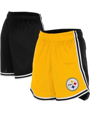 KTZ Gold/black Pittsburgh Steelers Sport Classics Mesh Shorts - Yellow