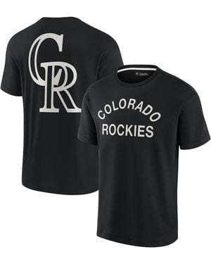 Fanatics And Colorado Rockies Super Soft Short Sleeve T-shirt - Black