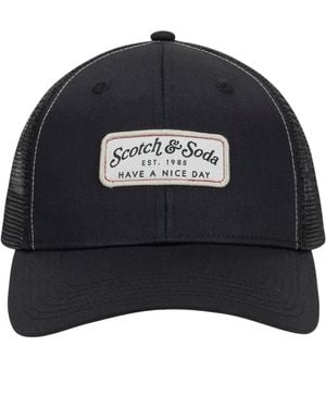 Scotch & Soda Have A Nice Day Trucker Hat - Black