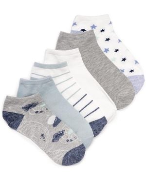 Muk Luks Low Cut Novelty Socks - White