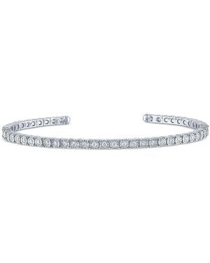 Forever Grown Diamonds Lab-grown Diamond Flexible Cuff Bangle Bracelet (1/2 Ct. T.w. - White