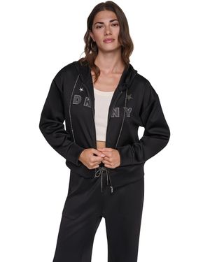 DKNY Pins And Patches Full-zip Hoodie - Black