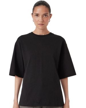 Hush Zip Detail Short Sleeve T-shirt - Black