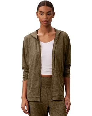Calvin Klein Melange Lightweight Hooded Jacket - Green