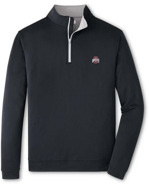 Peter Millar Ohio State Buckeyes Perth Quarter-zip Sweatshirt - Blue