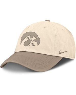 Nike /khaki Iowa Hawkeyes Two-tone Club Adjustable Hat - Natural