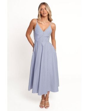 Petal & Pup Romilly Strappy Maxi Dress - Blue