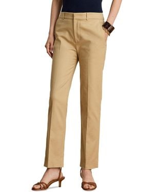 Ralph Lauren High-rise Slim Ankle Pants - Natural