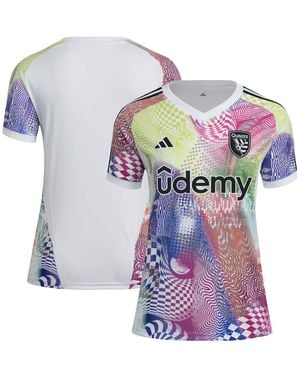 adidas San Jose Earthquakes 2025 Pride Pre-match Jersey - White