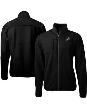 Cutter & Buck Los Angeles Dodgers Cascade Eco Sherpa Fleece Full-zip Jacket - Black