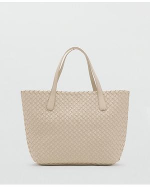 Mango Braided Tote Bag - Natural