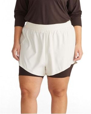 UNIVERSAL STANDARD Plus Size Rebel Active Shorts - White