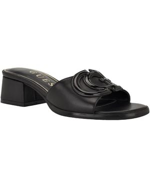 Guess Cerrina Slip-on Block Heel Sandals - Black