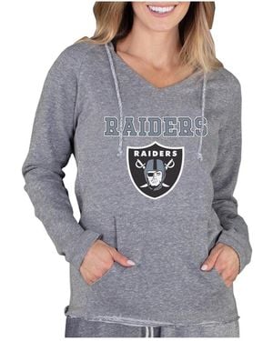Concepts Sport Las Vegas Raiders Mainstream Tri-blend Raglan Hoodie V-neck Top - Gray