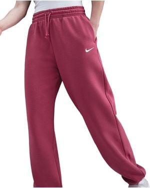 Nike Sportswear Phoenix Fleece High-rise Oversized Sweatpants - Red