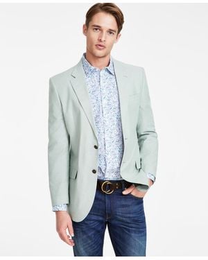 Nautica Modern-fit Chambray Sport Coat - Pink