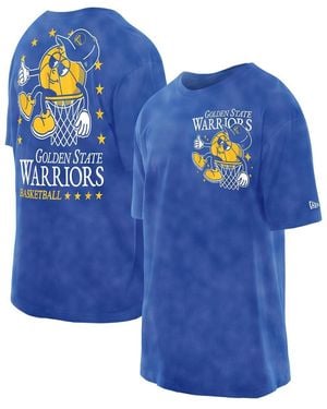 KTZ Golden State Warriors Old School Sport Enzyme Wash Oversized T-shirt - Blue