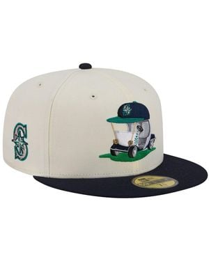 KTZ Cream/navy Seattle Mariners Bullpen Cart 59fifty Fitted Hat - Multicolor