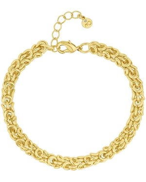 And Now This 18k Plated Or Silver Plated Byzantine Bracelet - Metallic