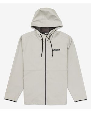 Hurley Pismo Full Zip Windbreaker Sweatshirt - Gray