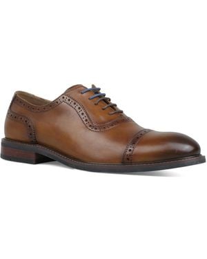 BarIII Ashfordd Cap Toe Brogue Leather Dress Shoe - Brown